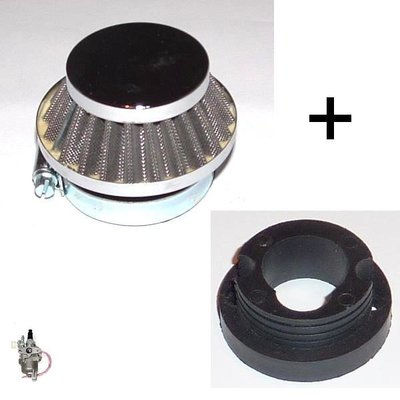 Race Luchtfilter - voor de standaard (12mm) carburateur - bevestigingsdiameter: 44mm + V-stack