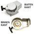 Trekstarter Aluminium ROOD - Gespoten Aluminium behuizing met Aluminium Rondsel!_